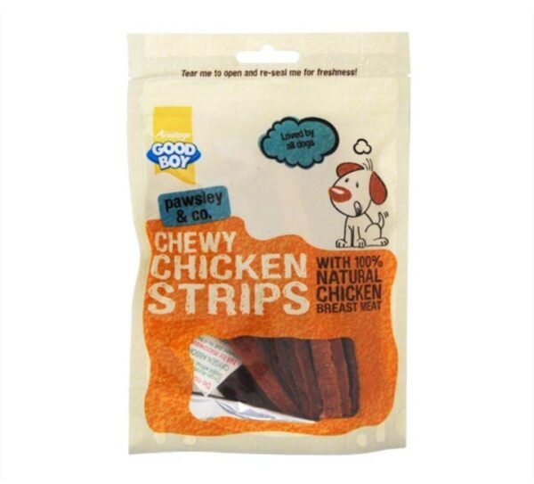 Good Boy Chewy Chicken Strips with 100% Natural Chicken Breast Meat